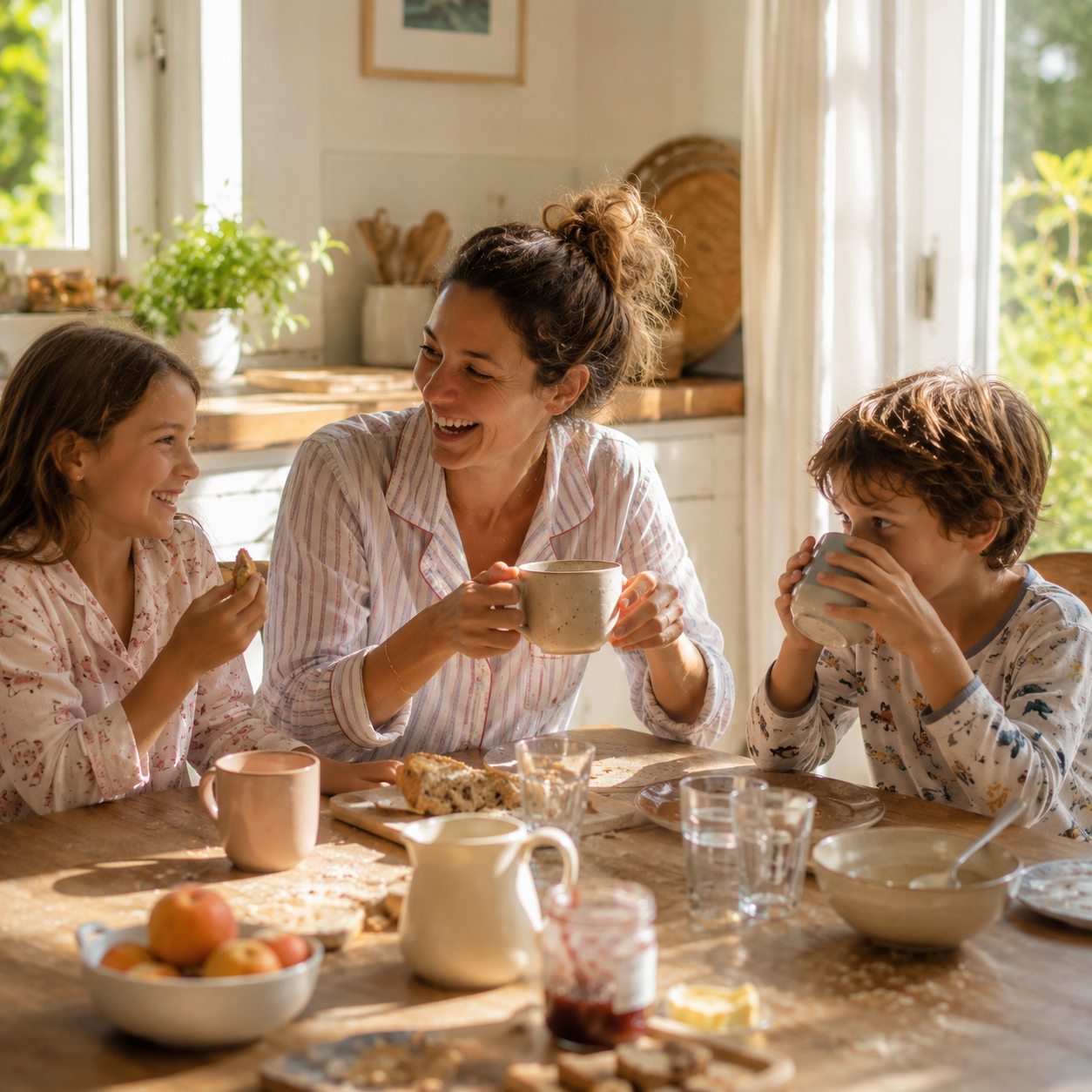 Un matin ordinaire en famille